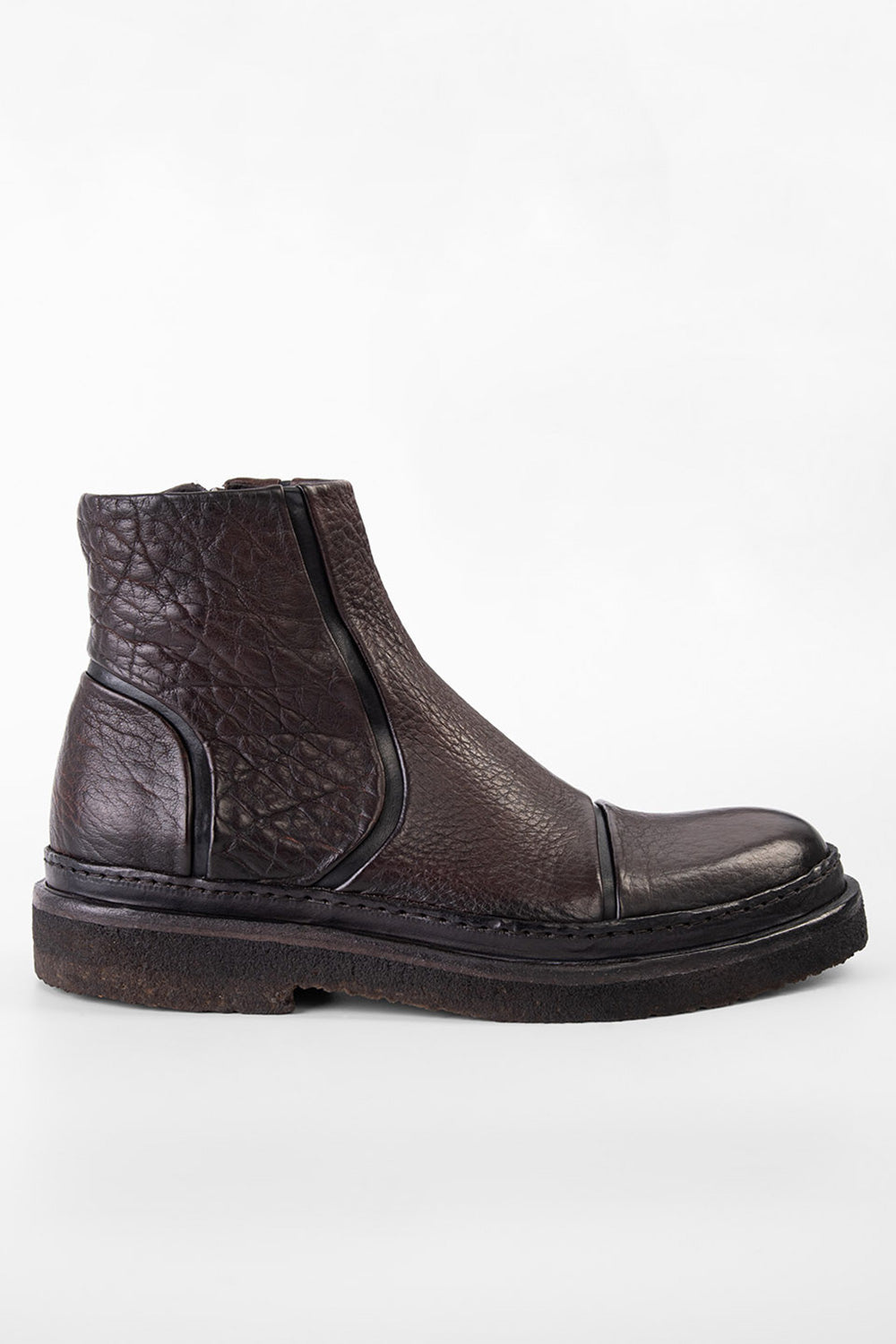 HOVE cigar brown grained welted laceless ankle boots