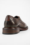 BOLTON dark-brown layered derby shoes.