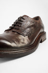 BOLTON dark-brown layered derby shoes.