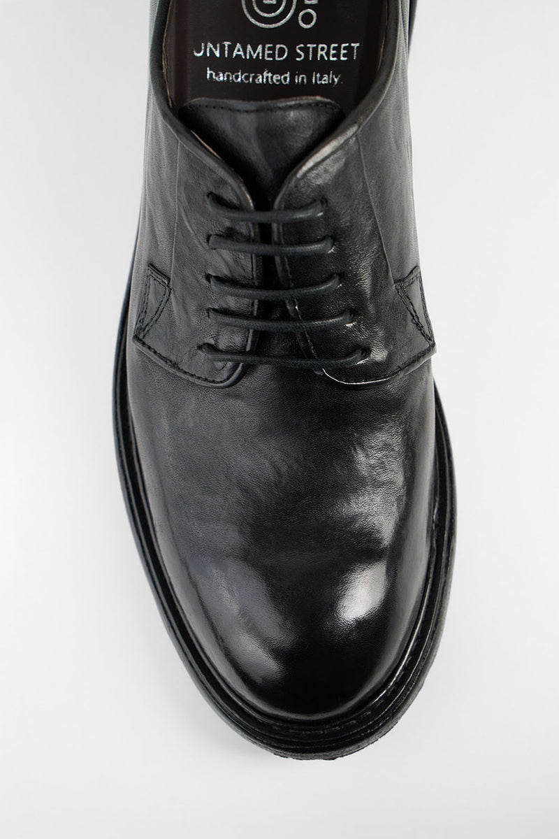 BOLTON limo-black derby shoes.