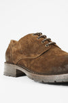 BURTON rust-brown suede derby shoes.