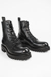 CAMDEN jet-black lace up boots.