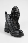 CAMDEN jet-black lace up boots.