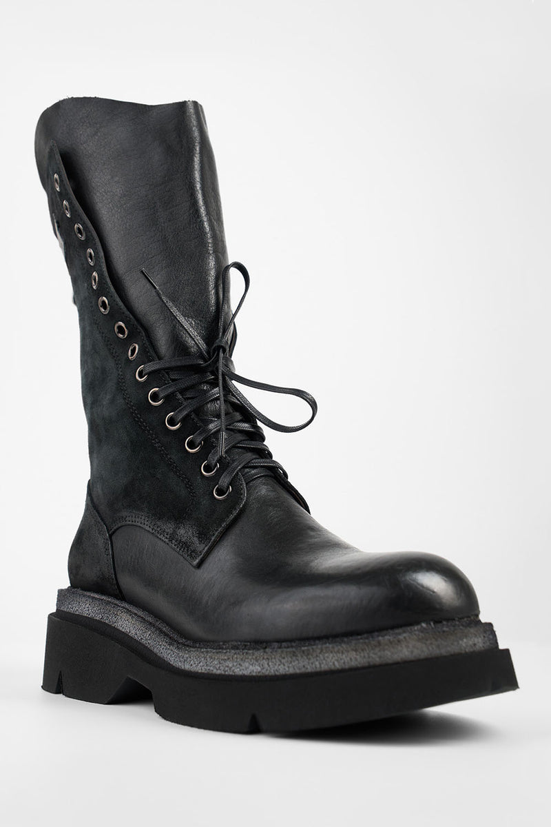 CROFT urban-black suede lightweight lace up boots.