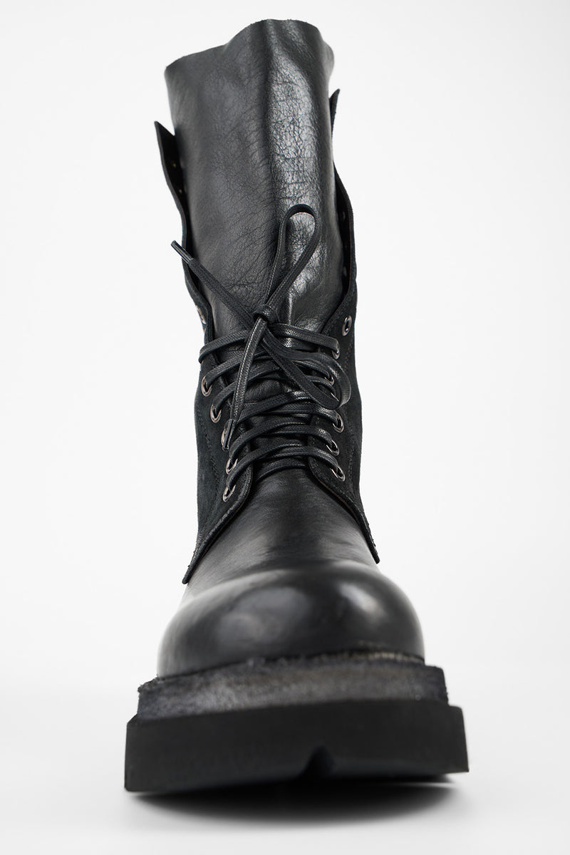 CROFT urban-black suede lightweight lace up boots.