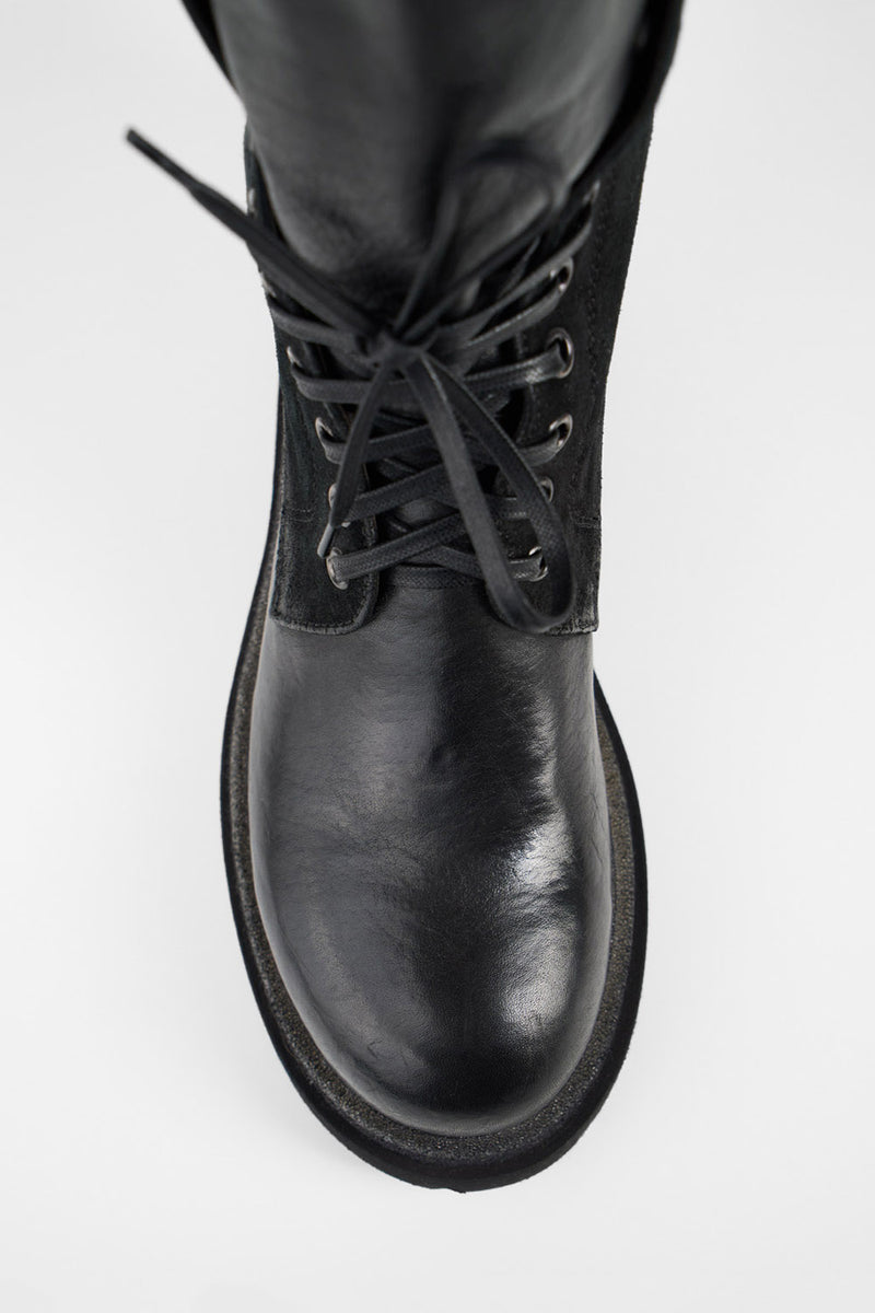 CROFT urban-black suede lightweight lace up boots.