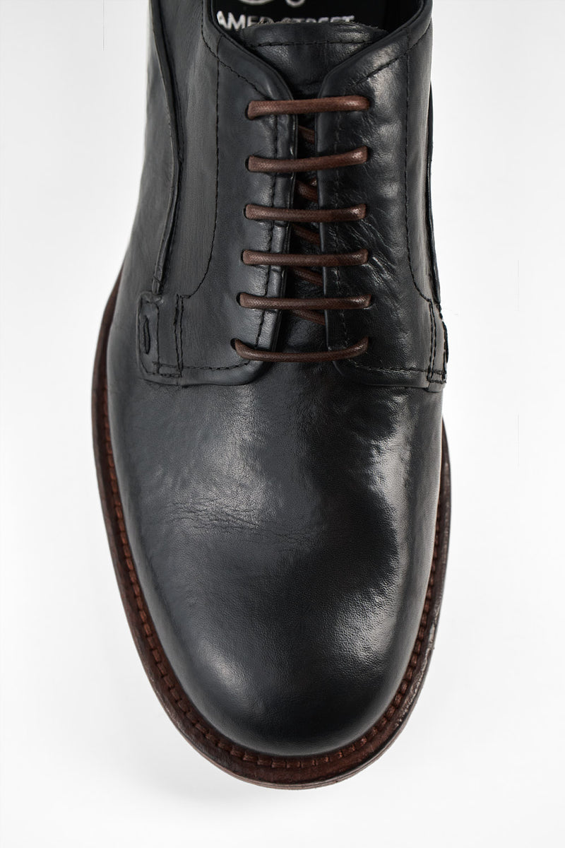 EYTON imperial-black derby shoes.