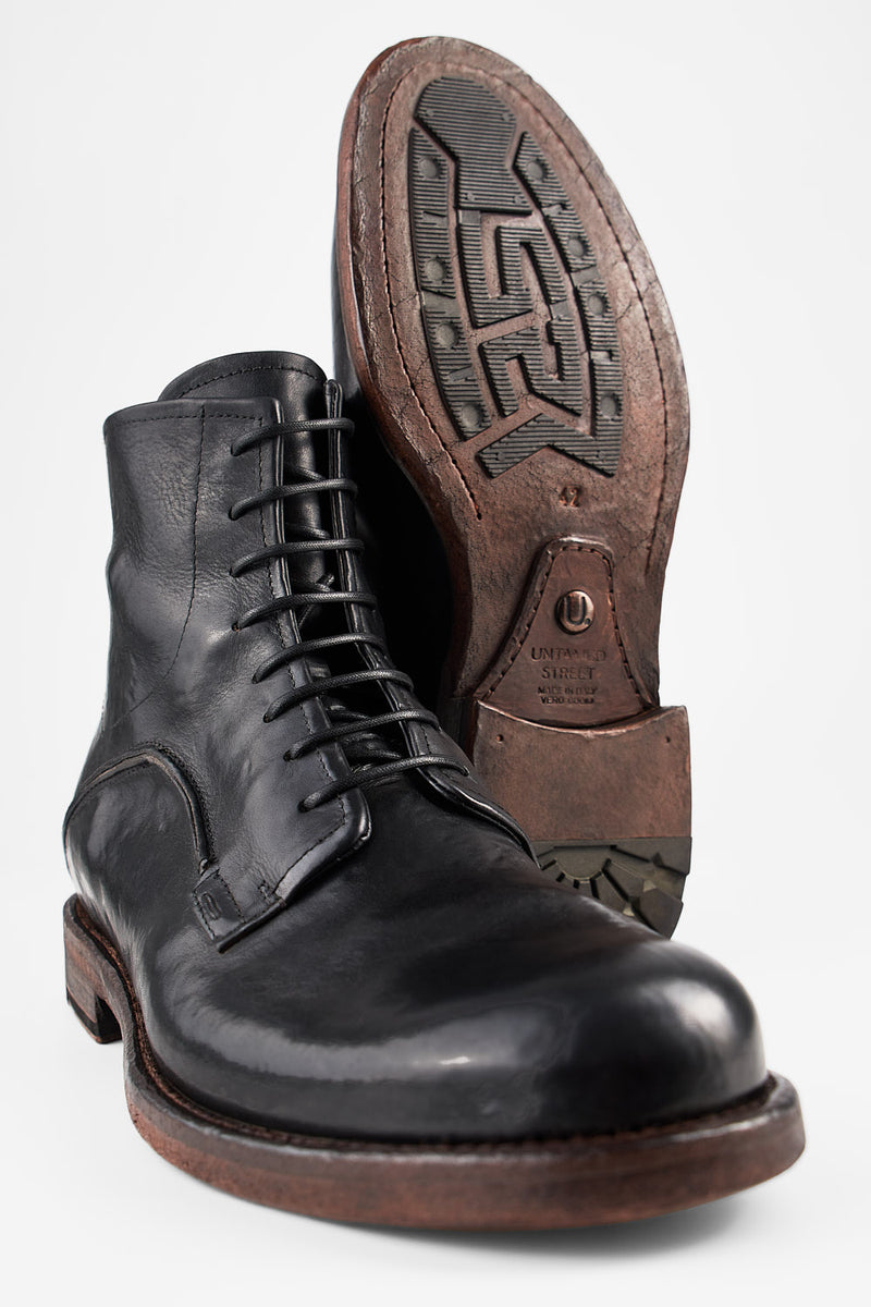 EYTON imperial-black military boots.