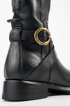 IVES urban-black tall buckle boots.