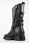 IVES urban-black tall buckle boots.