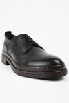 LAMBETH  jet-black welted derby shoes.