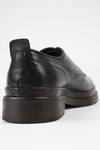 LAMBETH  jet-black welted derby shoes.