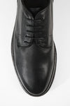 LAMBETH  jet-black welted derby shoes.