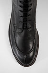 LAMBETH jet-black welted lace up boots.