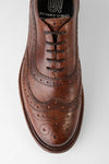 LENNOX cognac brogue oxford shoes.