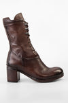 MADISON chocolate-brown high commando boots.