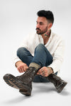 ASTON cigar-brown military boots.