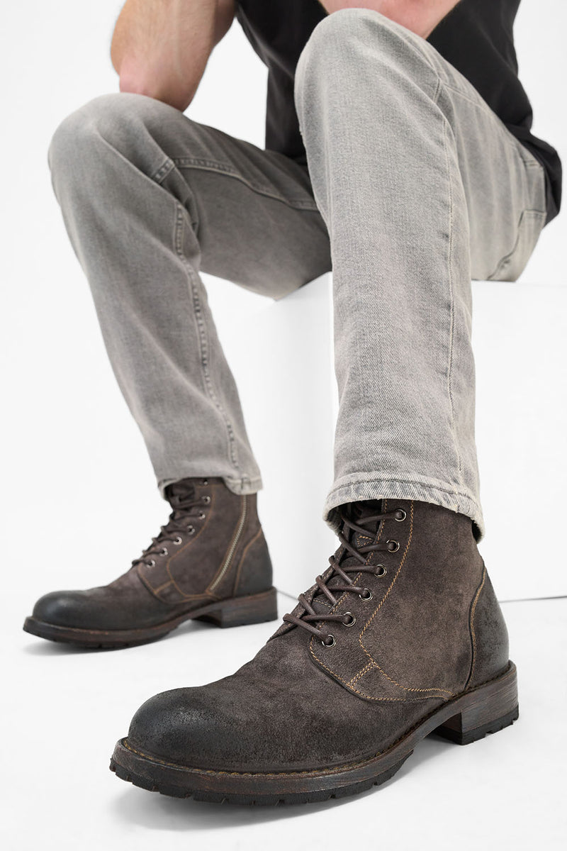 Grey ankle boots mens online