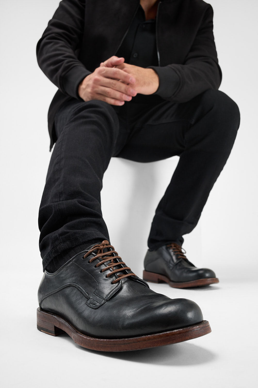 EYTON imperial-black derby shoes.