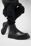 HOVE jet-black welted chelsea boots.