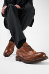 LENNOX cognac brogue oxford shoes.