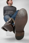 YORK rich-cocoa welted chelsea boots.