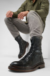 YORK urban-black welted military boots.