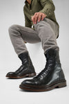 YORK urban-black welted military boots.