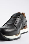 OWEN tuxedo-black triple stitched wingtip patina runners.