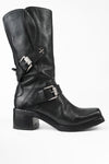 QUINN urban-black embellished high boots.