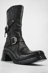 QUINN urban-black embellished high boots.