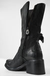 QUINN urban-black embellished high boots.