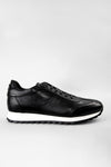 SOHO tuxedo-black wingtip runners.