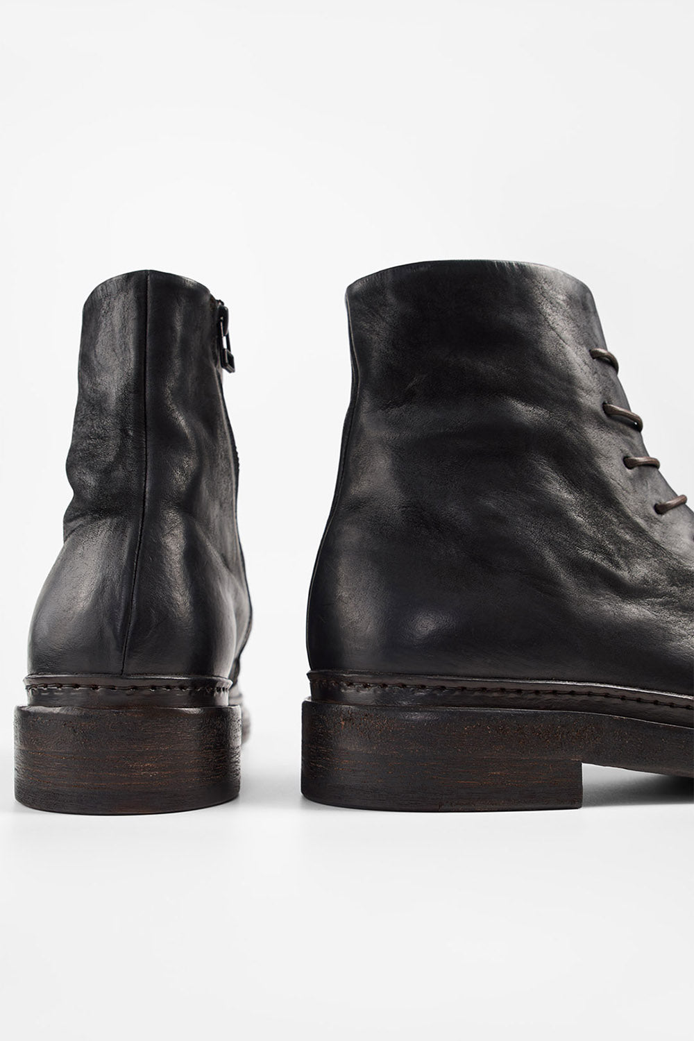 YALE matte-black welted oxford lace-up boots. – UNTAMED STREET