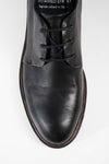 YALE tuxedo-black welted derby shoes.