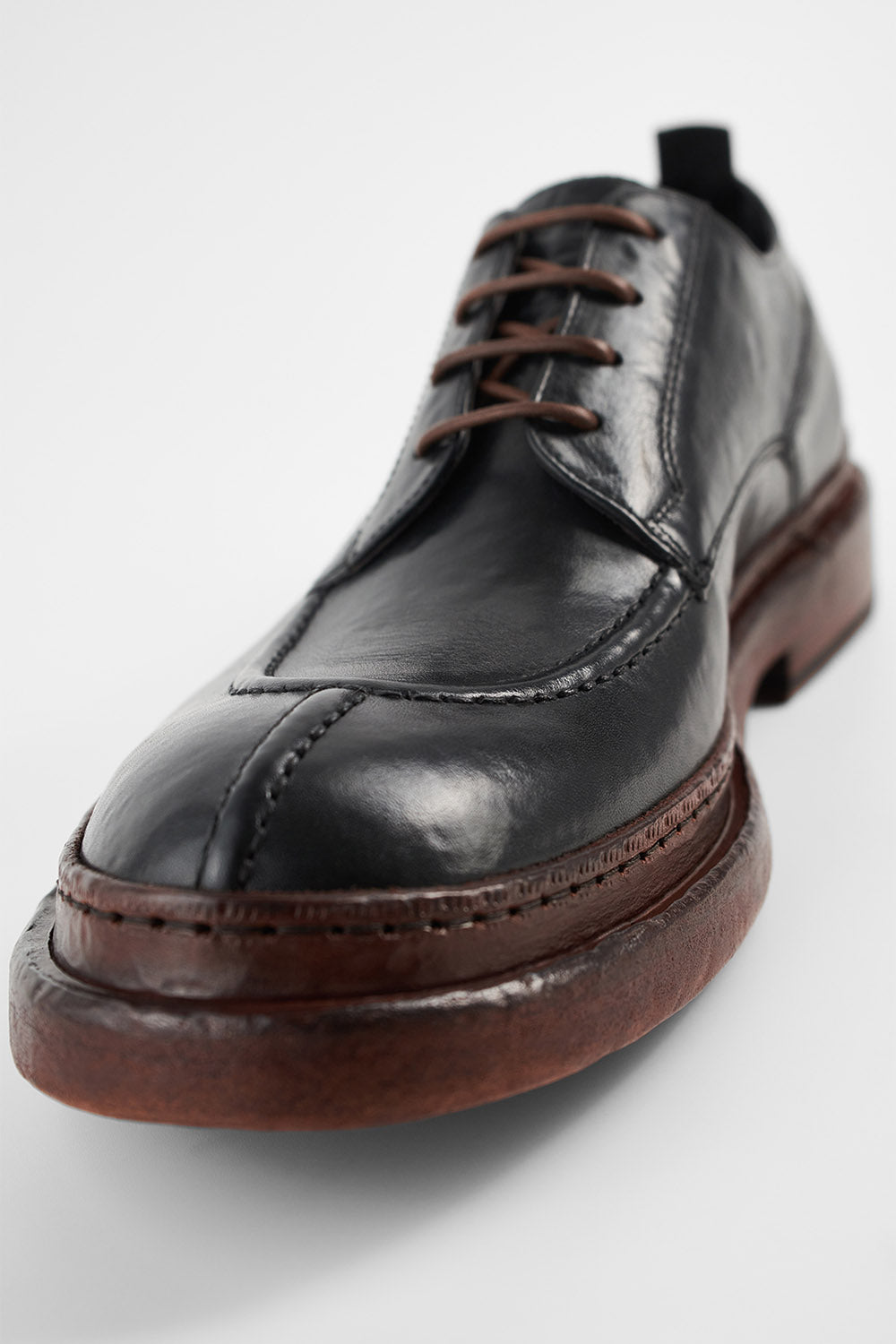 YORK imperial-black welted apron derby shoes | untamed street | men ...