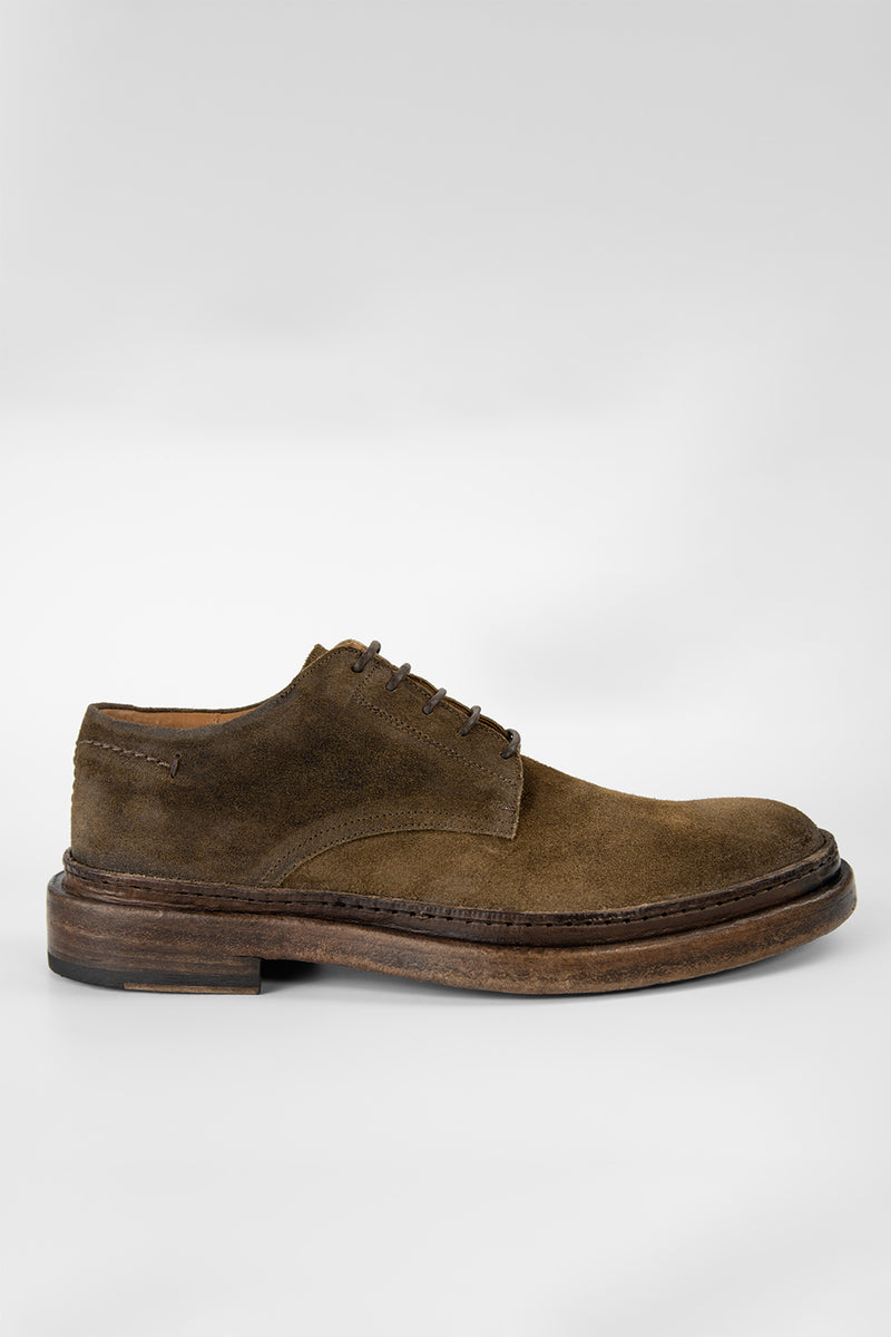 YORK tundra-brown suede welted derby shoes | untamed street | men ...