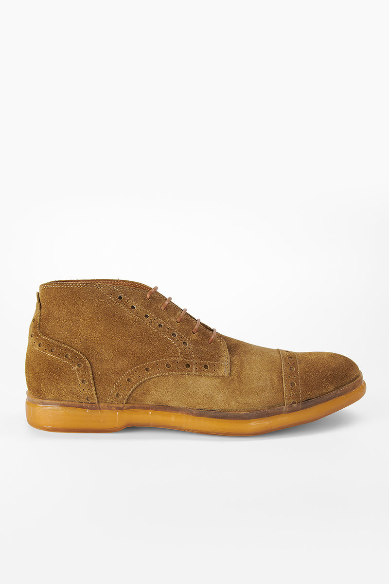 HAMPTON desert-brown suede brogue chukka boots | untamed street | men ...
