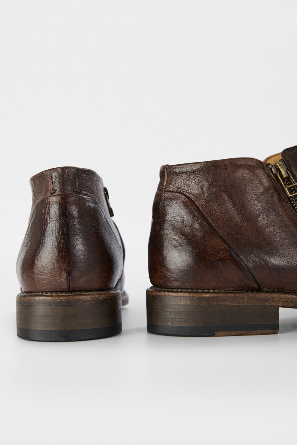 KNIGHTON noble-brown double-zip low ankle boots | untamed street | men ...