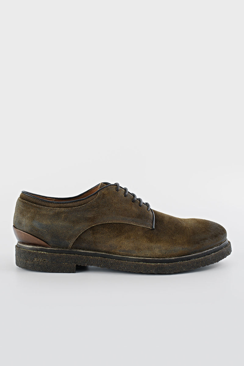 BROMPTON tundra-brown suede derby shoes | untamed street | men ...