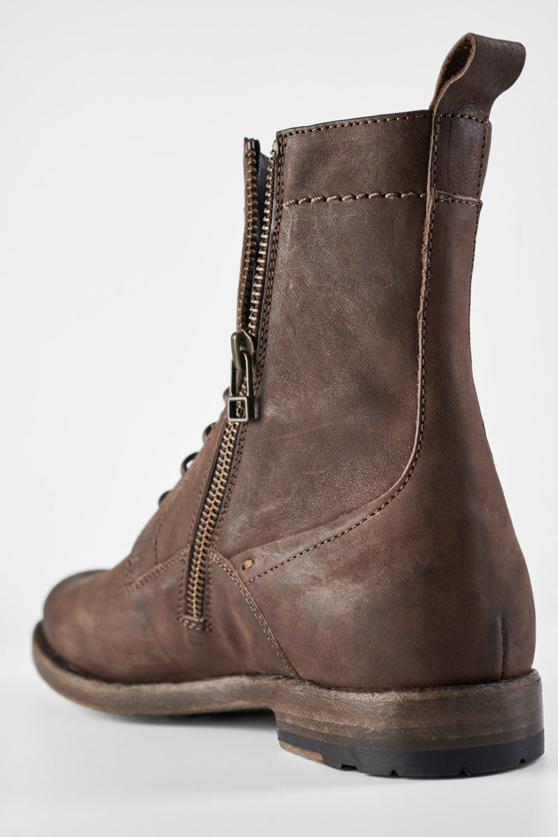 SLOANE ice-brown double-zip ankle boots, untamed street