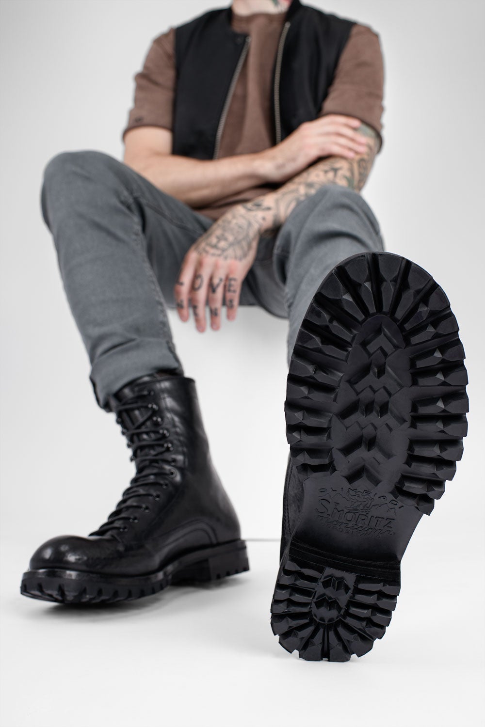 CAMDEN tar-black military boots | untamed street – UNTAMED STREET